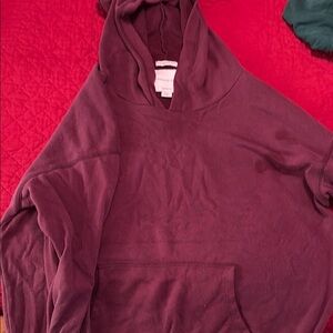 Red Classic Cotton Sweater with Hood